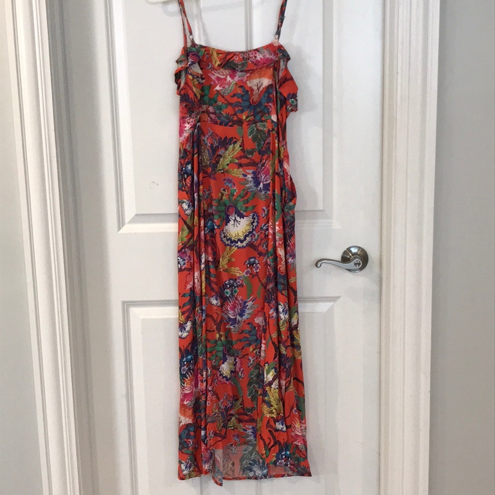 H&M floral button down dress